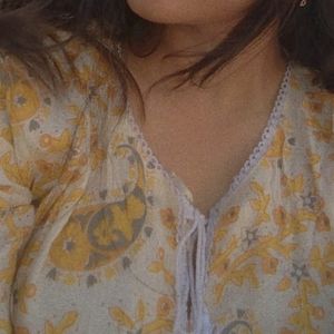 Yellow Short Kurti