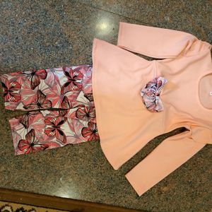 Peach Colour Top For Girl Baby