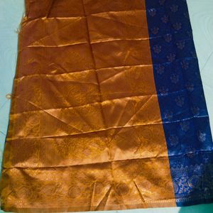 Navy Blue Colour Banarasi Silk Gadwal Design Saree