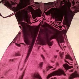 Hot Satin Pink Dress