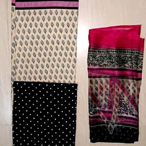 Unstitched Dress Material Of Top, Bottom & Dupatta