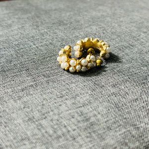 Half Round Pearl Earrings