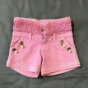 Cute pink Jeans Shorts For Girl