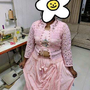 Indo western Lehenga Without Koti