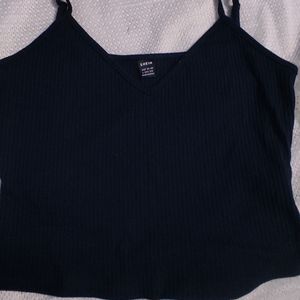 Shein Navy Blue Crop Top