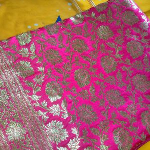 Brand New 2 Color Pure Banarasi Silk Saree