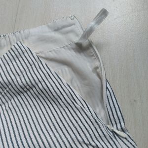 Black And White Stripped Shorts