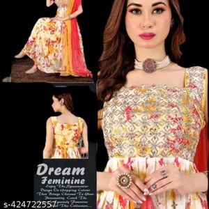 Designer Partywear Gown And Dupatta