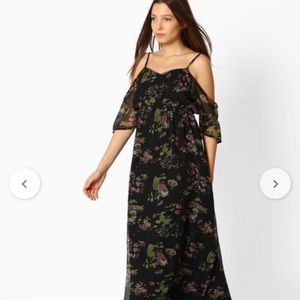 Femmella Black Floral Maxi Dress