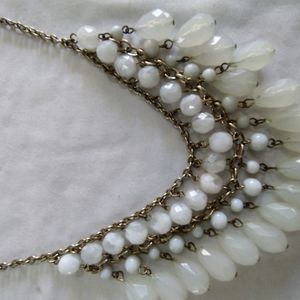 White Beaded Necklace (Women's)