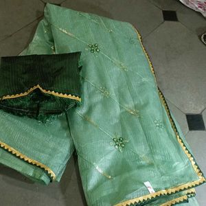 Organza New Saree With Blouse Piece