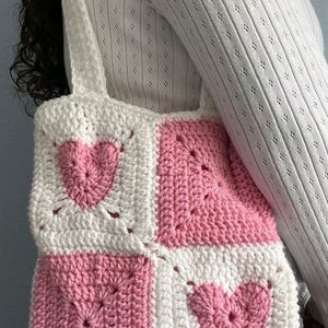 Crochet Mini Tote Bag 💕