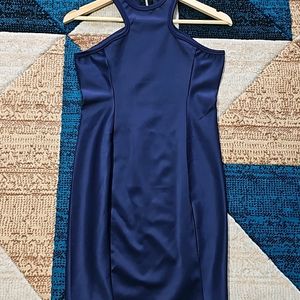 Navy Blue Size Small Sleeveless Women Dress