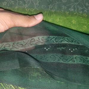 New Shaded Of Green Saree