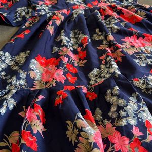 Floral Navy Blue Dress