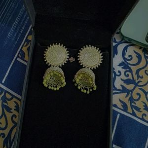 Green Colour Jhumkas