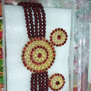 Beautiful Festive Wear Grand Red Choker