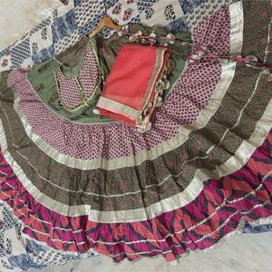 Heavy Lehenga With Peplum Kurti And Dupatta