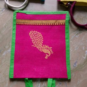 Beautiful Designs Jute Bags For  Lunch/Return Gift