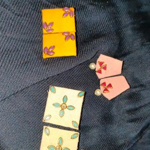 Handmade Fabric Studs