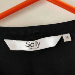 Allen Solly Black Chiffon Shirt