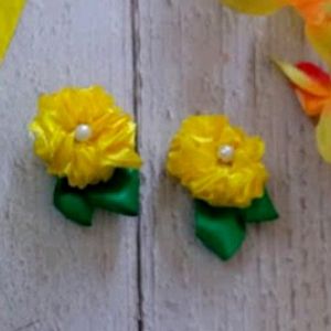 5 Ribbon Flower Hair Accessories