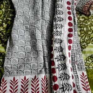 Cotton Kurti With Dupatta