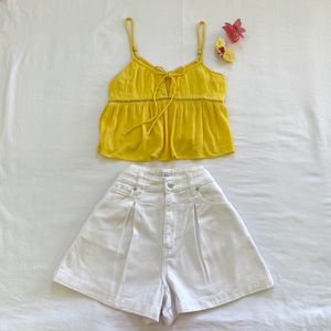 Yellow Pinterest Babydoll Top