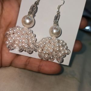 Handmade Pearls Jhumka