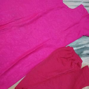 Pink Suit Set, Woolen Fabric