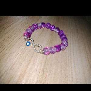 Evil Eye Infinity Purple Bracelet