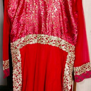 New Red Suit With Golden Lace