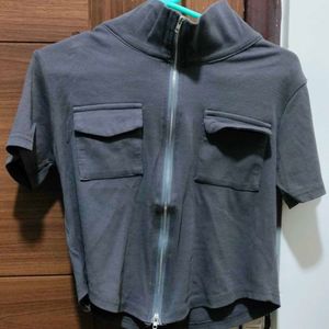 Grey Trendy Top