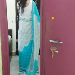 Light Weight Blue Saree