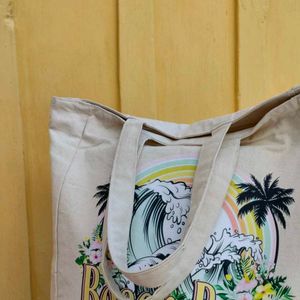 Beach summery Beige Tote Bag