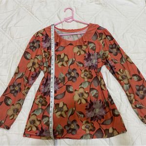 Floral Korean Imported Top Stretchy