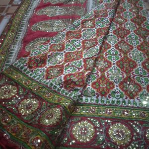 Old Vintage Silk Full Hand Work Saree