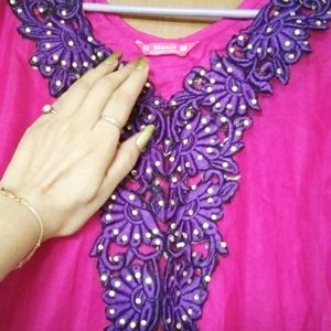 New Fancy Net Anarkali  Long Kurti Dress