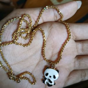 Golden Cute Panda Chain❤️🐼