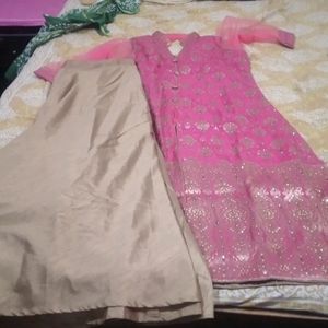 Heavy Party Wear Skirt Nd Long Kura Dress