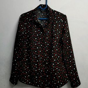 Printed Black Shirt