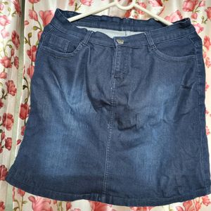 Light Washed Denim Skirt