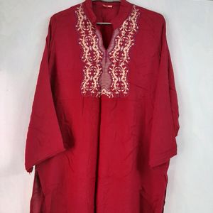 Red Colour Short Kurta For Women