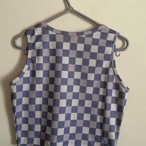 Price Drop🎀Y2k Checked Lavender Tank Top