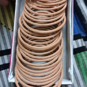 Peach Colour Metal Bangles