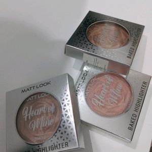 Matt Look Heart Of Mine Baked Highlighter × 3