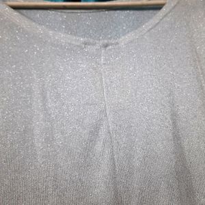 Shimmering Grey Partywear Top