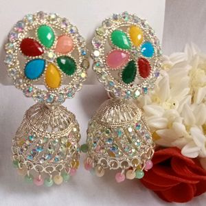 Colourful Jhumka Earrings For Women And Girls