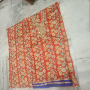 Multi Colour Kurti Material