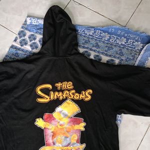 Black Oversized Hoodie Tshirt